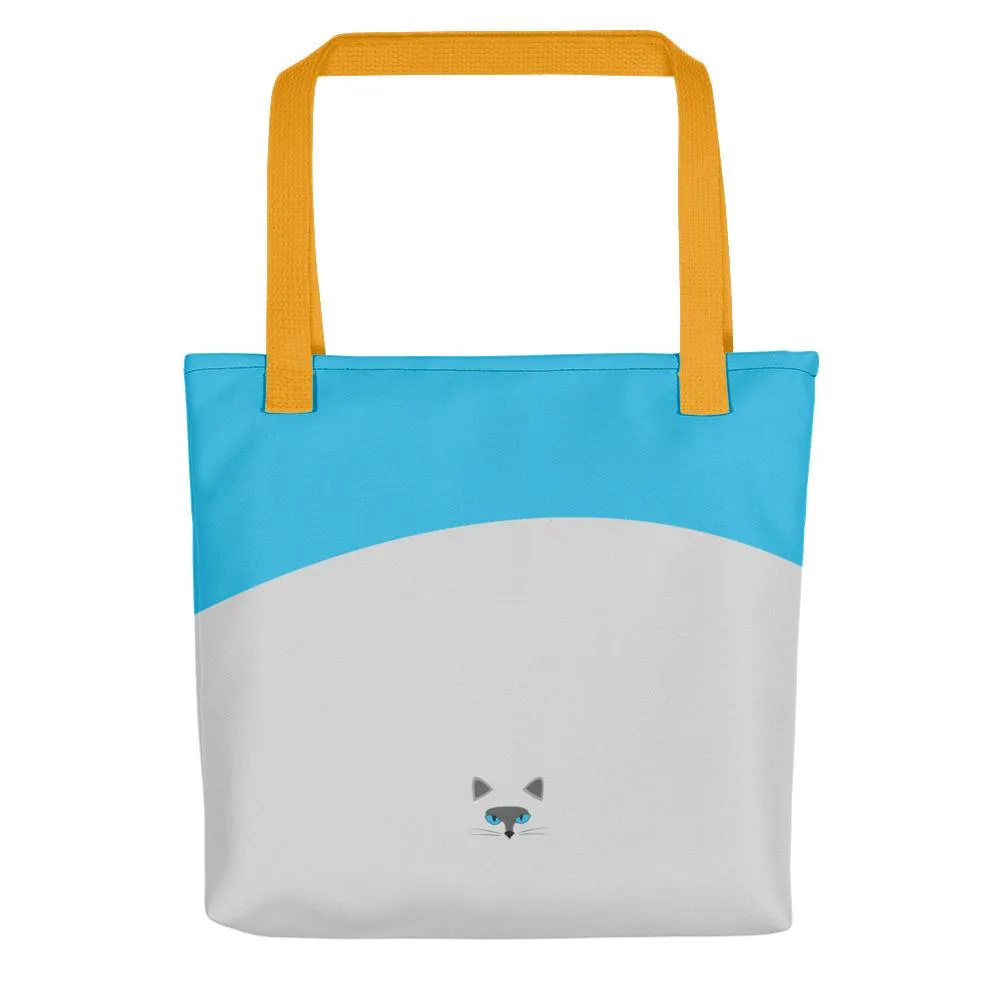 Inscrutable Cat 'Smoky Cat Blue' Tote bag