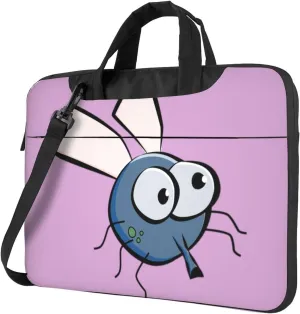 Insect Wings Eyes Cartoon Print Work Laptop Bag Stylish and Protective Laptop Case Briefcase for Men Women Office