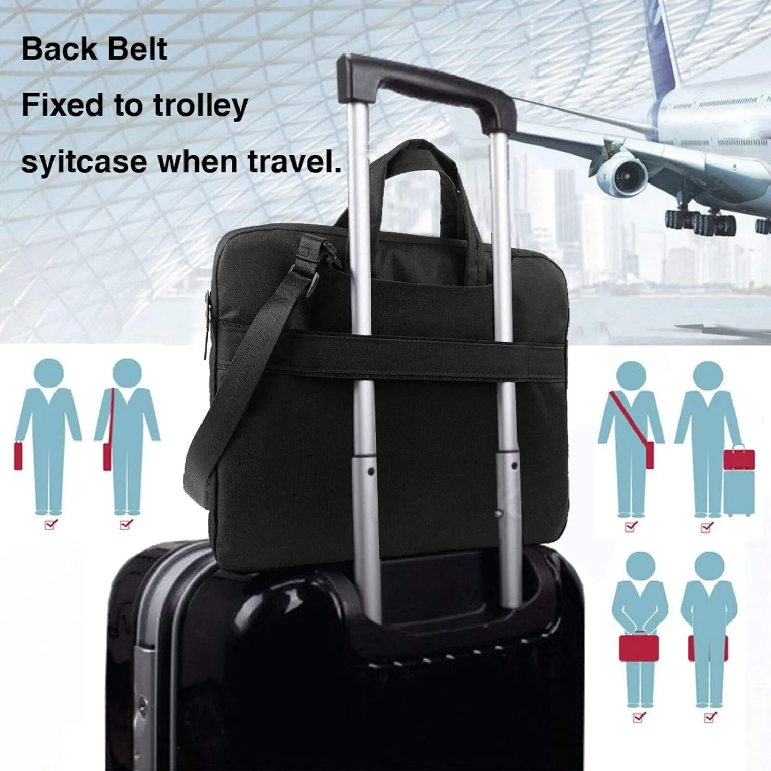 Insects on leaves picture Ultra-thin portable shoulder laptop bag Stylish and Protective Shockproof soft lining