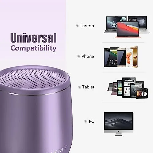 INSMY C17-MAX, Waterproof Small Bluetooth Speaker, Rich Audio, Pairing, Portable, Handheld, Purple
