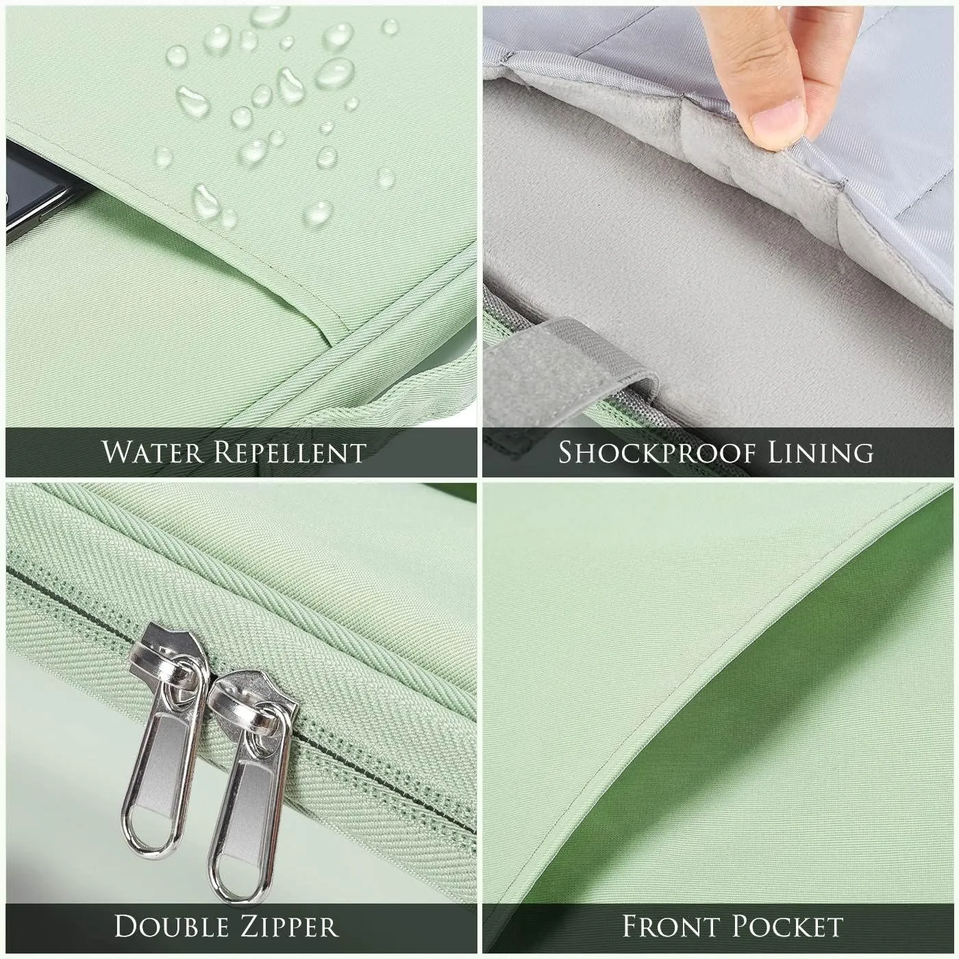 iPad Pro 12.9 Sleeve, Tablet Travel Carrying Case Bag for 13 Inch iPad Pro M4 2024 & iPad Air M2 M3 with Magic/Smart Keyboard, Surface Pro 10/9/8/X, Green