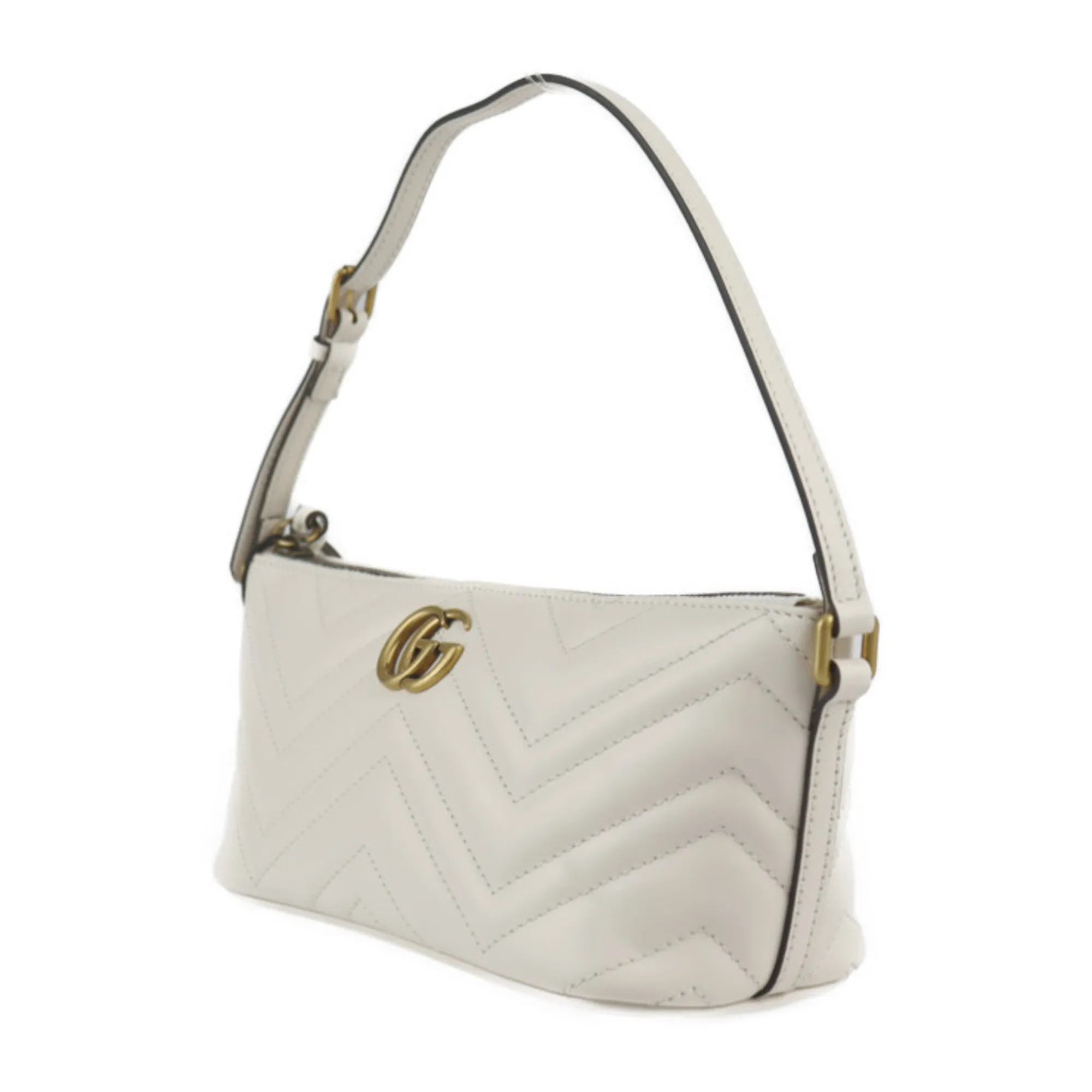 Ivory Shoulder 739166 Hardware GUCCI GG Elegant Gold White Handbag Trusted by customers Bag Marmont Quilted