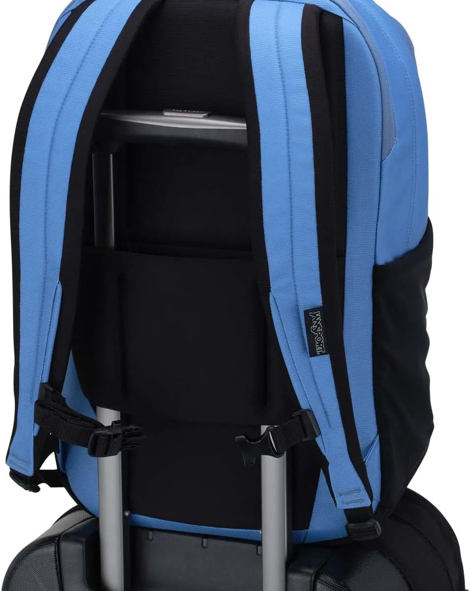 JanSport Landings Pack – Large Backpack with Soft Back Panel, Dual Water Bottle Pockets, 15-Inch Padded Laptop Compartment, Elemental Blue