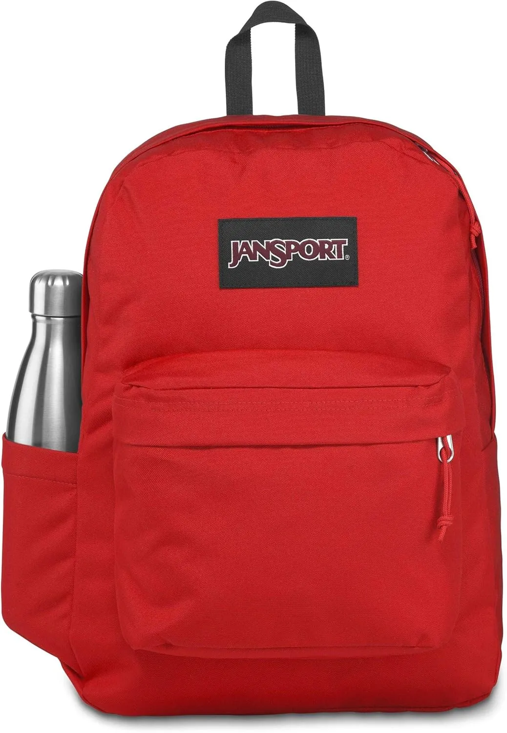 JanSport SuperBreak Plus Backpack with Padded 15-inch Laptop Sleeve and Integrated Bottle Pocket - Spacious and Durable Daypack for Work and Travel - Red Tape