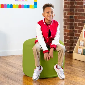 Jaxx Mallo Modular Pouf Classroom Bean Bag Seat, Premium Vinyl - Green