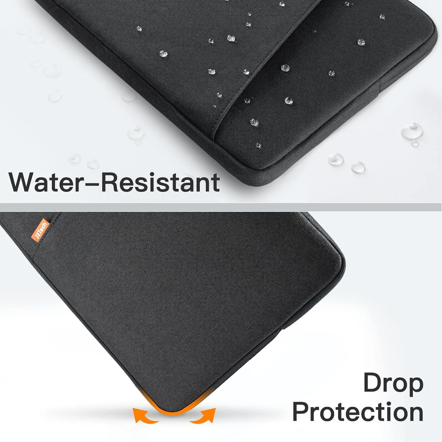 JETech Laptop Sleeve for 13-14Inch MacBook Air/Pro (M4/M3/M2/M1) 2021-2025, 13-13.6 Inch Notebook, Waterproof Shock Resistant Bag Case with Accessory Pocket (Black)