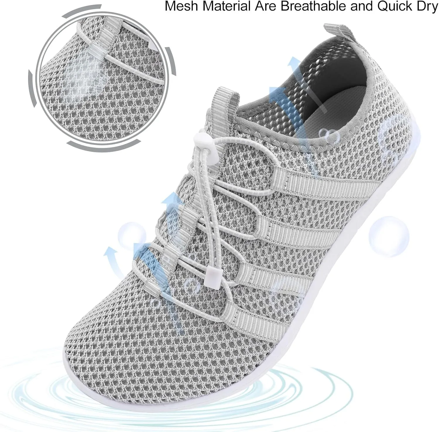 JIASUQI Athletic Hiking Beach Water Shoes Barefoot Aqua Swim Sports Walking Shoes for Women Men