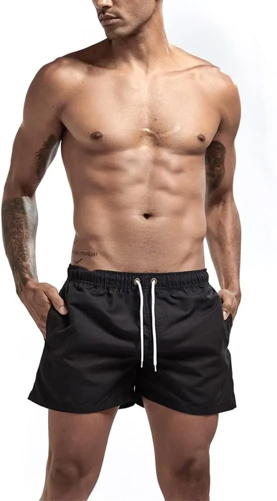 JIHUILAI Mens Swim Trunks Quick Dry Swim Shorts with Mesh Lining Beach Shorts Bathing Suits