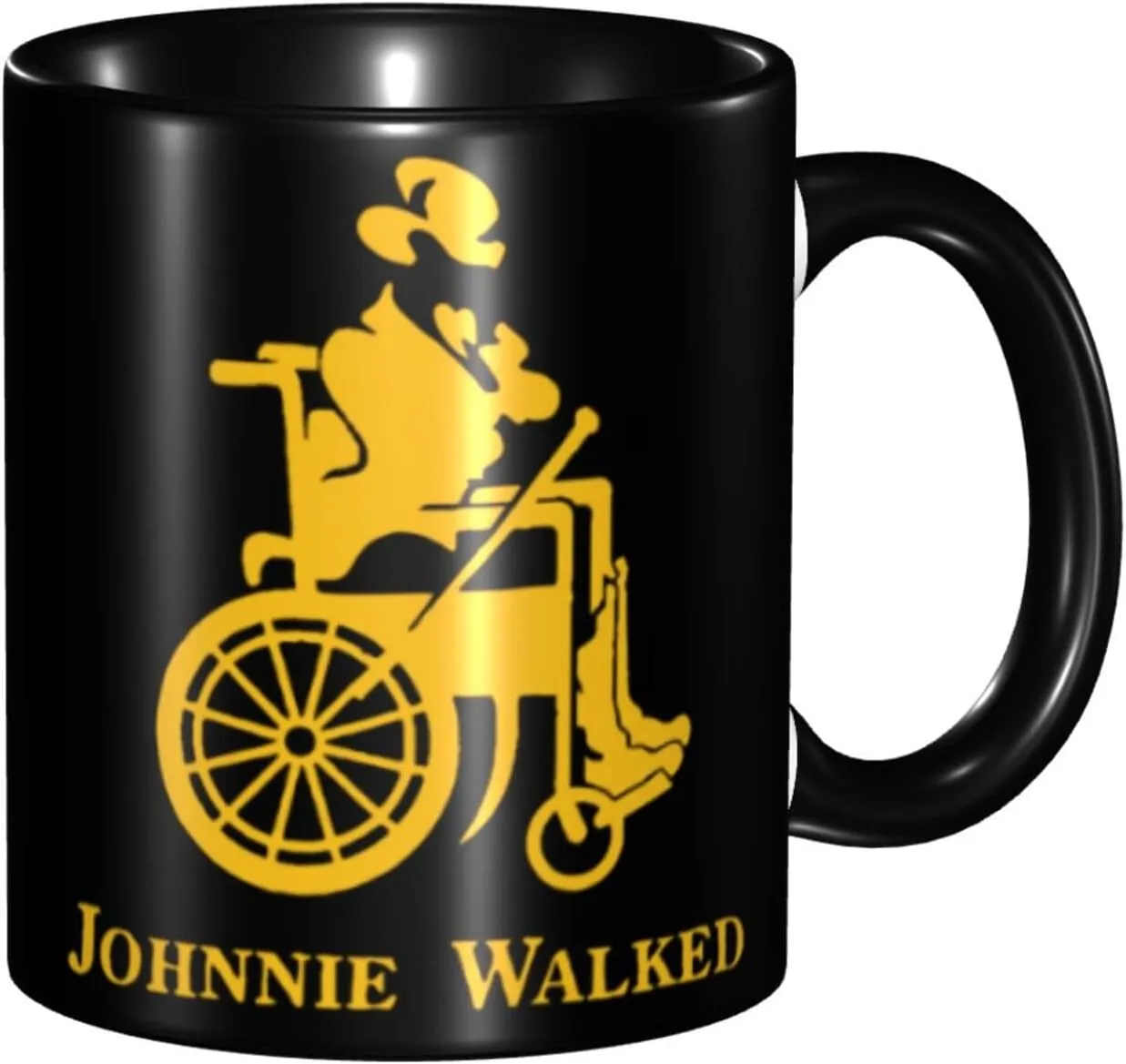 Johnnie Come and Walker Coffee Mug Ceramic Cup with Handle for Home Office Work School Mugs Tea Cups Ceramic-Coated, 11 Oz