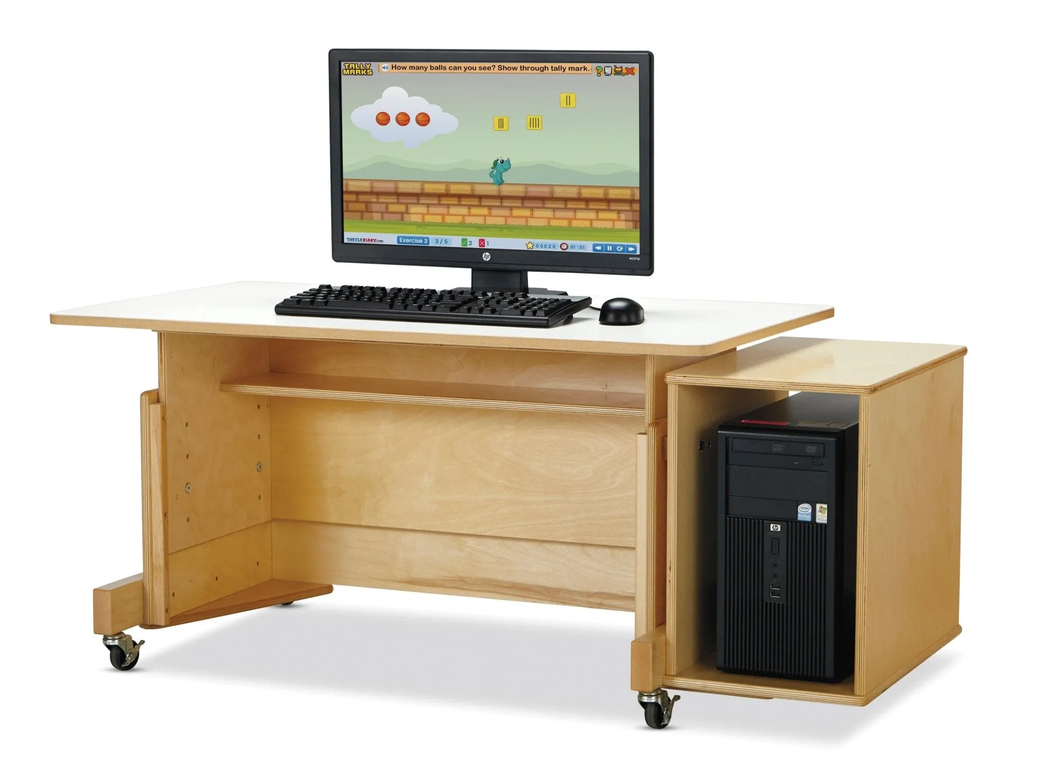 Jonti-Craft Apollo Double Computer Desk - White Top