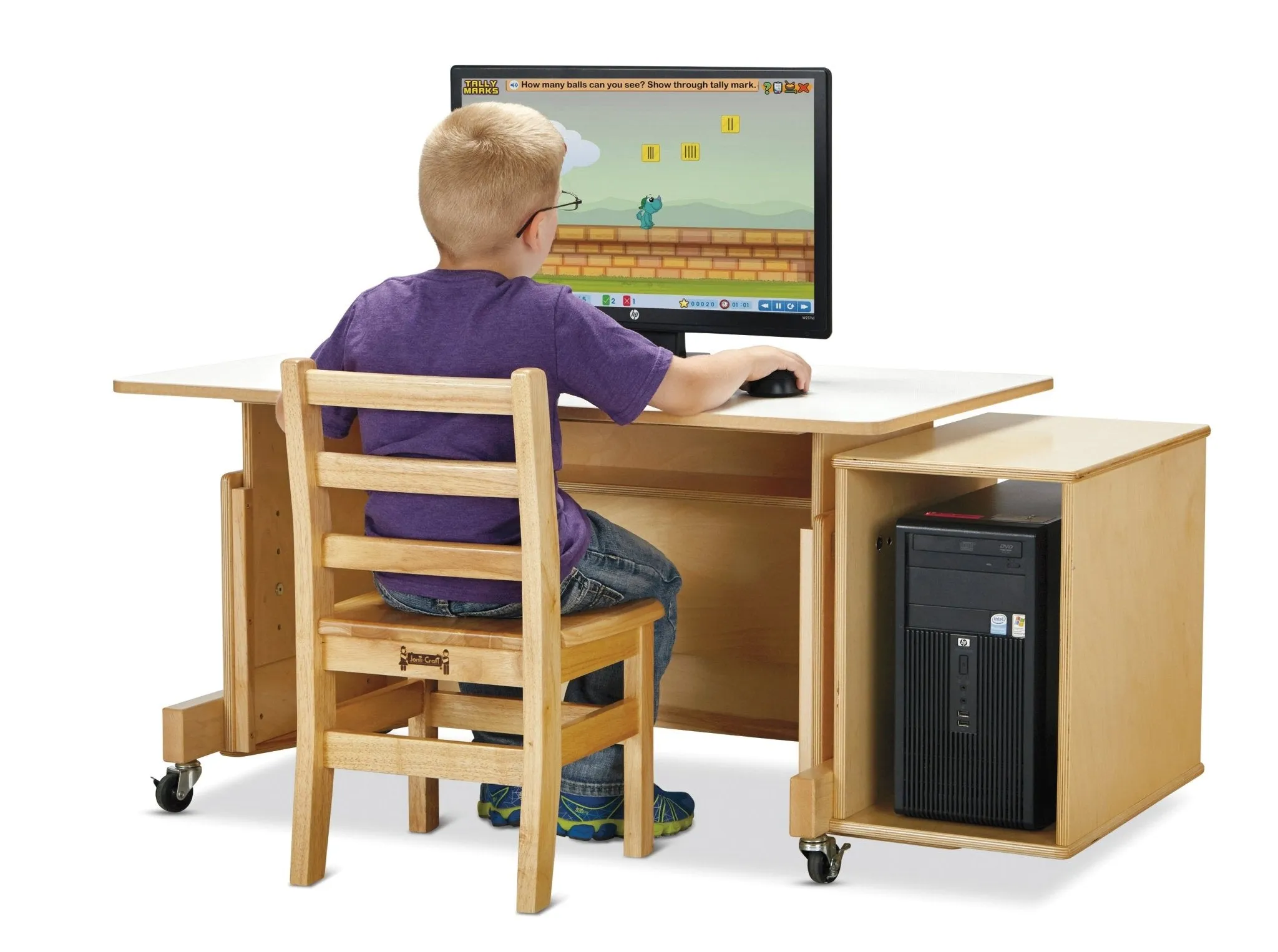 Jonti-Craft Apollo Double Computer Desk - White Top