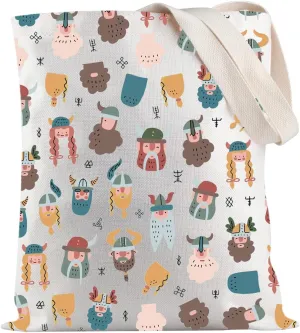 JXGZSO Viking Warrior Tote Bag Viking Women Shoulder Bag Norse Mythology Gift Viking Lovers Gift