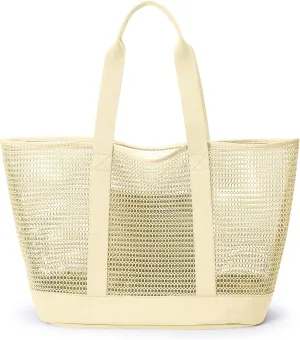 KALIDI FANCY FOREST Beach Mesh Tote Bag, Womens Shoulder handbag MAX 27L Grocery Bag