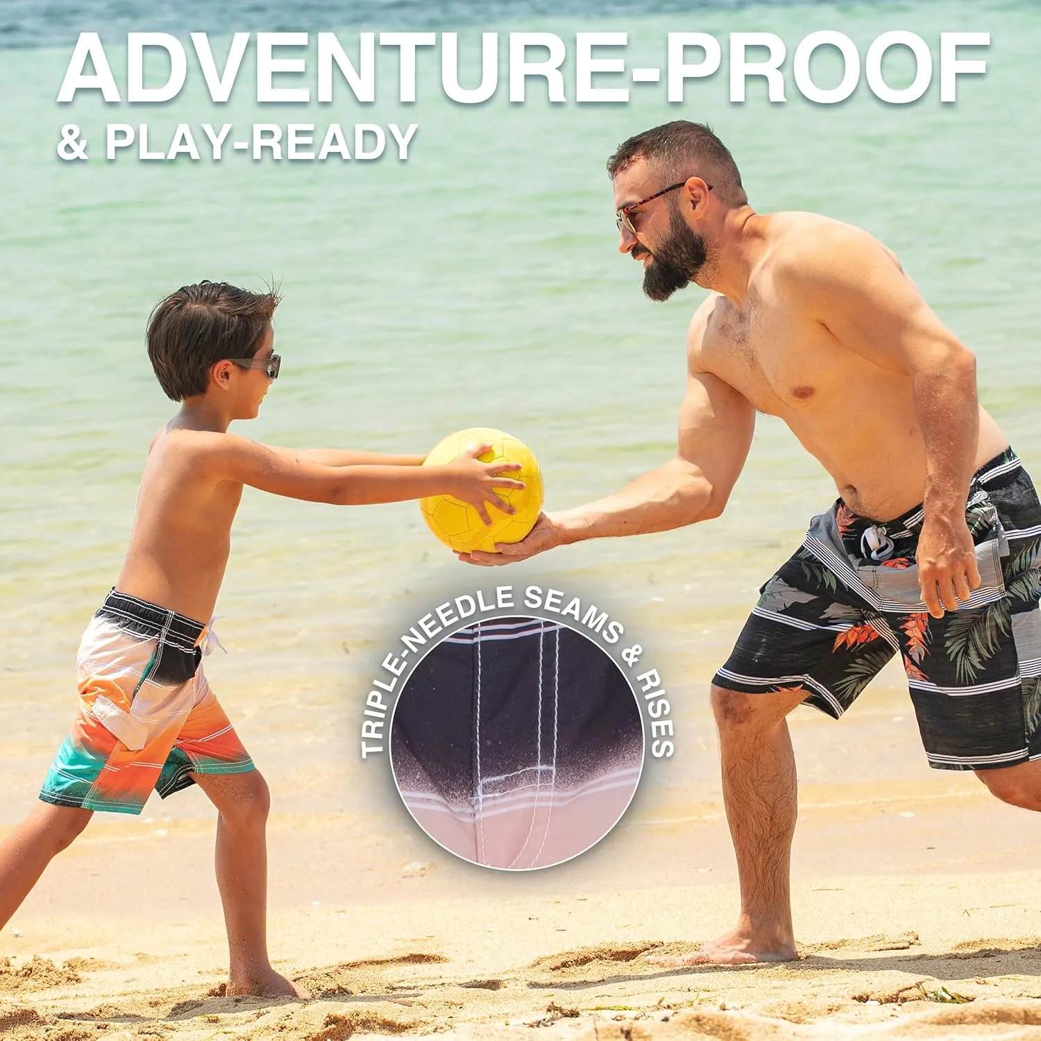 Kanu Surf Boys' Barracuda Quick Dry UPF 50  Beach Swim Trunk