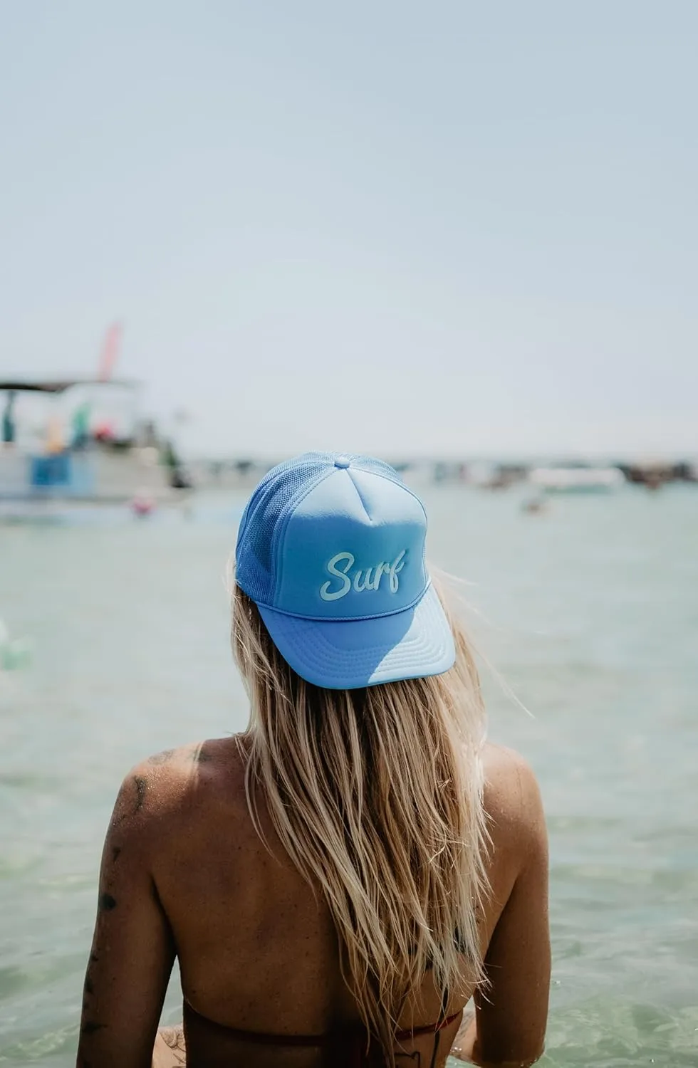 KATYDID Surf Foam Trucker Hat - Adjustable Trucker Hat with Mesh Netting - Fully Embroidered Trucker Hat for Women