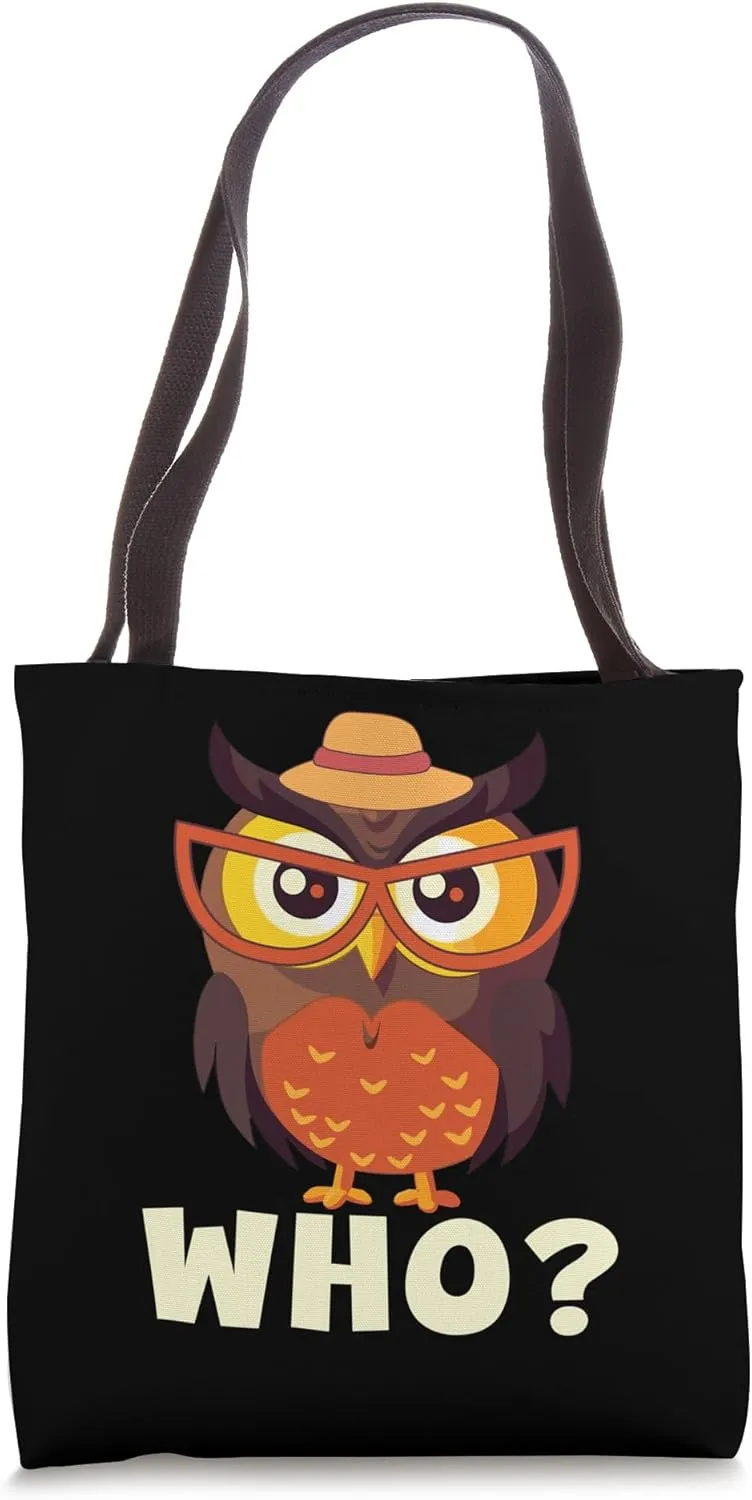 Kawaii Owl Ask Who Owl Grammar English School Teacher Tote Bag