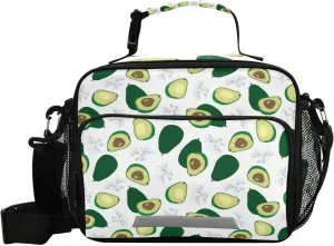 Kcldeci Lunch Box Insulated Kids Lunch Bag for School, Avocado and Fruit Pulp Cooler Thermal Meal Tote Kit for Boys, Girls,Men,Women,School,Work, Office