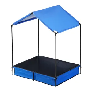Keezi Kids Metal Sandpit with Canopy