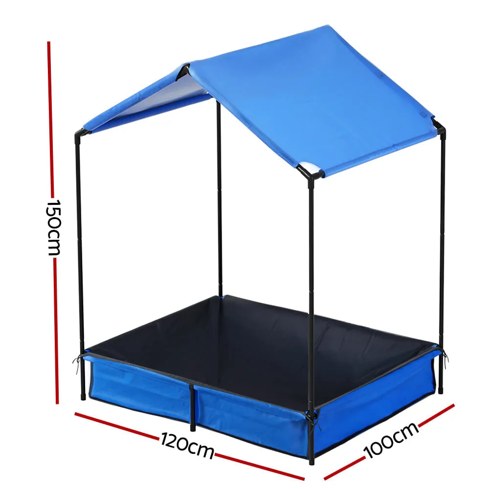 Keezi Kids Metal Sandpit with Canopy