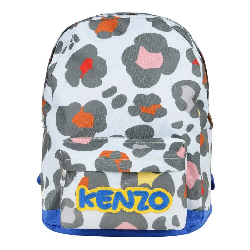 Kenzo Grey Animal Print Backpack (37cm)