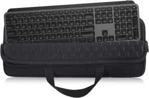 Keyboard Sleeve Case for Logitech MX Keys S/MX Keys Advanced Wireless Keyboard, for Logitech Travel Shockproof Protective Neoprene Bag, Black (Not for MX Keys Mechanical Models)