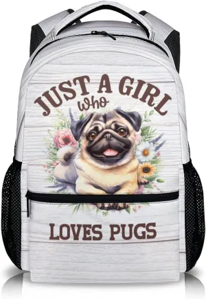 Kids Backpack, Casual Dog Bookbag, 17 Inch Cute Girls Boys Schoolbag for Gift, Large Capacity Bookbag for Preschool Elementary Kindergarten School Travel