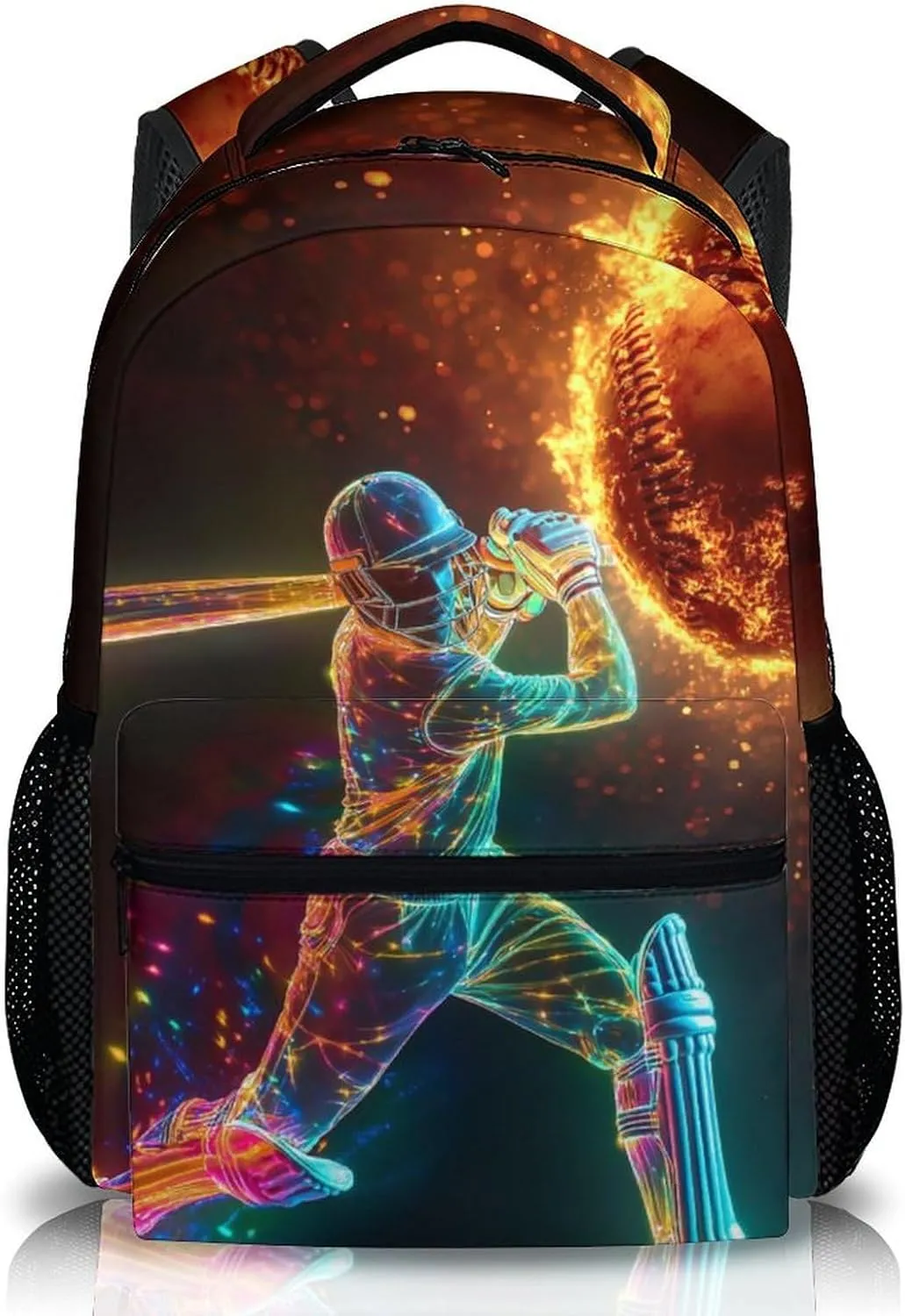 Kids Backpack for Girls Boys, Cool Baseball Schoolbag, Gift for Girls Boys, 17 Inch Student Bookbag for Preschool Elementary Kindergarten Travel Picnic