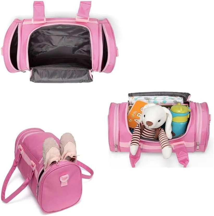 Kids Ballerina Dance Bag for Girls, Duffel is The Perfect Size for Ballet Class,Dance Recitals,Weekend Overnight, Short trips,Carry-on Size