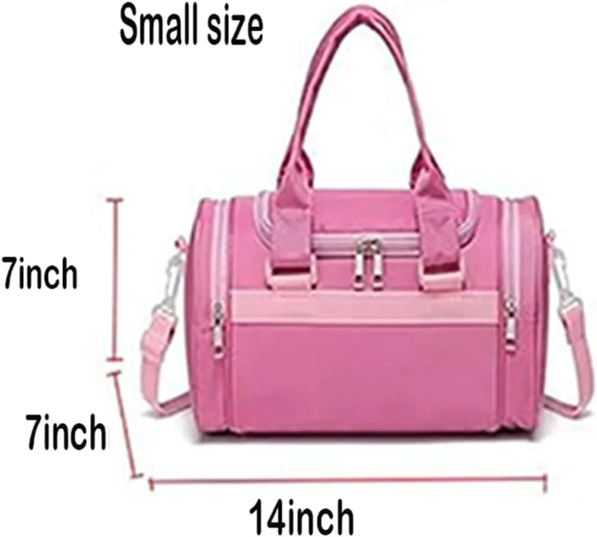 Kids Ballerina Dance Bag for Girls, Duffel is The Perfect Size for Ballet Class,Dance Recitals,Weekend Overnight, Short trips,Carry-on Size