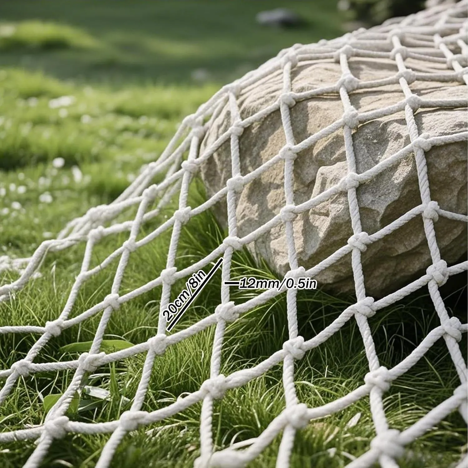 Kids Climbing Cargo Net Outdoor Heavy-Duty Climbing Net Rope Ladder for Jungle Gym,Playground,Treehouse- Child Safety Rope Netting for Swingset Activities,3.3x29.53ft