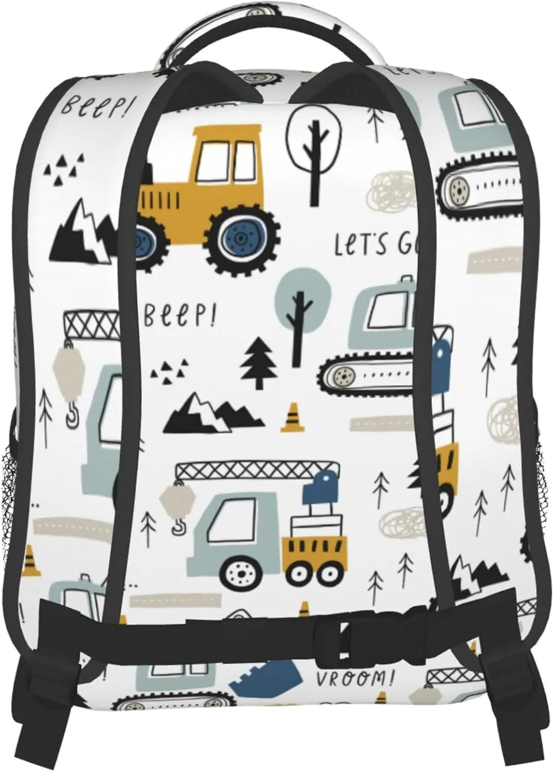 Kid's Mini Backpack 12 inch Cars Truck Tractor Backpack Schoolbag Preschool Kindergarten Children Bag Nursery Travel Bag for Toddler Boys Girls Age 3-7