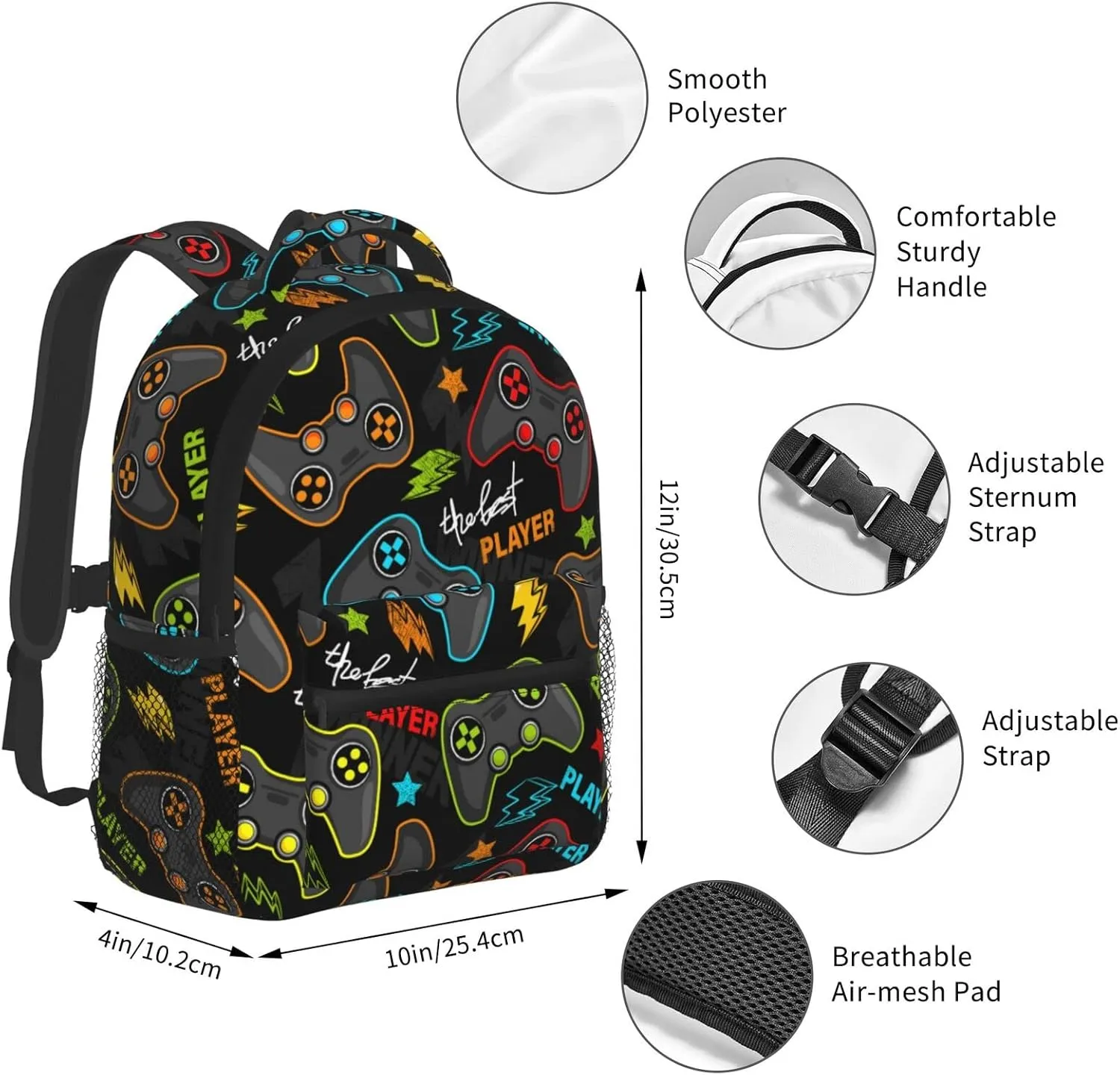 Kid's Mini Backpack 12 inch play game Backpack Schoolbag Preschool Kindergarten Children Bag Nursery Travel Bag for Toddler Boys Girls Age 3-7