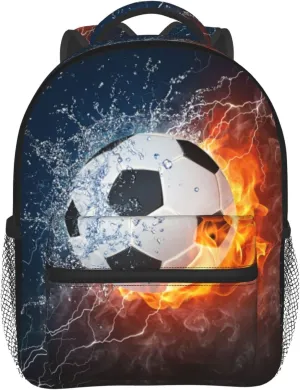 Kid's Mini Backpack 12 inch Soccer Football Backpack Schoolbag Preschool Kindergarten Children Bag Nursery Travel Bag for Toddler Boys Girls Age 3-7
