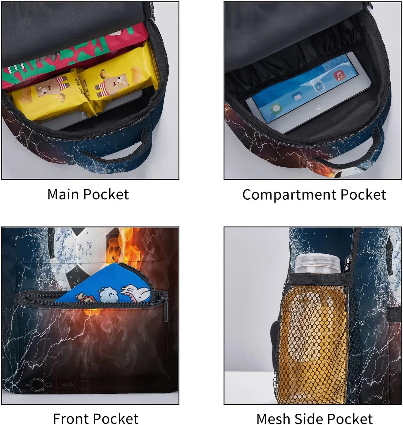 Kid's Mini Backpack 12 inch Soccer Football Backpack Schoolbag Preschool Kindergarten Children Bag Nursery Travel Bag for Toddler Boys Girls Age 3-7