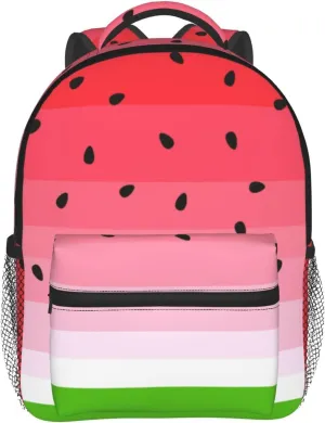 Kid's Mini Backpack 12 inch Summer Watermelon Fruit Backpack Schoolbag Preschool Kindergarten Children Bag Nursery Travel Bag for Toddler Boys Girls Age 3-7
