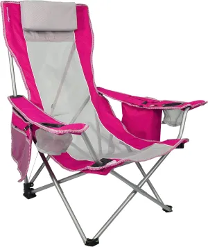 Kijaro Beach Sling Chair with Cooler Pocket - Various Fun Colors & Patterns - Perfect Beach Folding Chair and Camping Chair - Includes a Detachable Pillow
