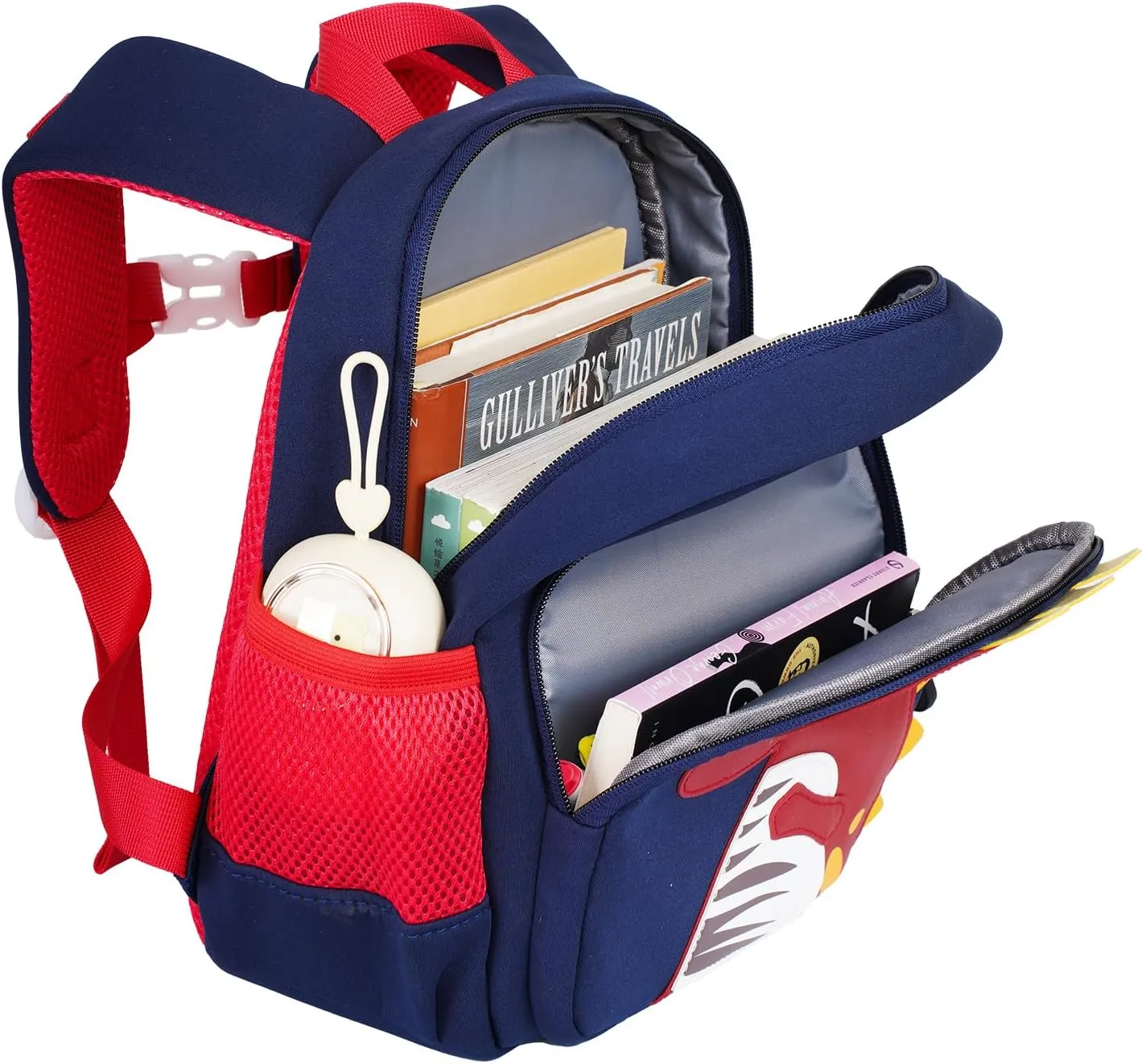 Kindergarten Dinosaur Bookbag for Kids 3-5, Dinosaur Toys for Kids 2-4, Birthday Gifts for Boy, Toddler BackpackZoo Preschool Ages 3-4, Dinosaur Blue Red colors