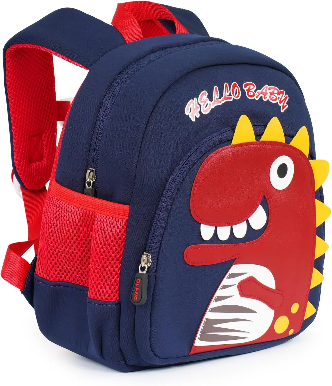 Kindergarten Dinosaur Bookbag for Kids 3-5, Dinosaur Toys for Kids 2-4, Birthday Gifts for Boy, Toddler BackpackZoo Preschool Ages 3-4, Dinosaur Blue Red colors
