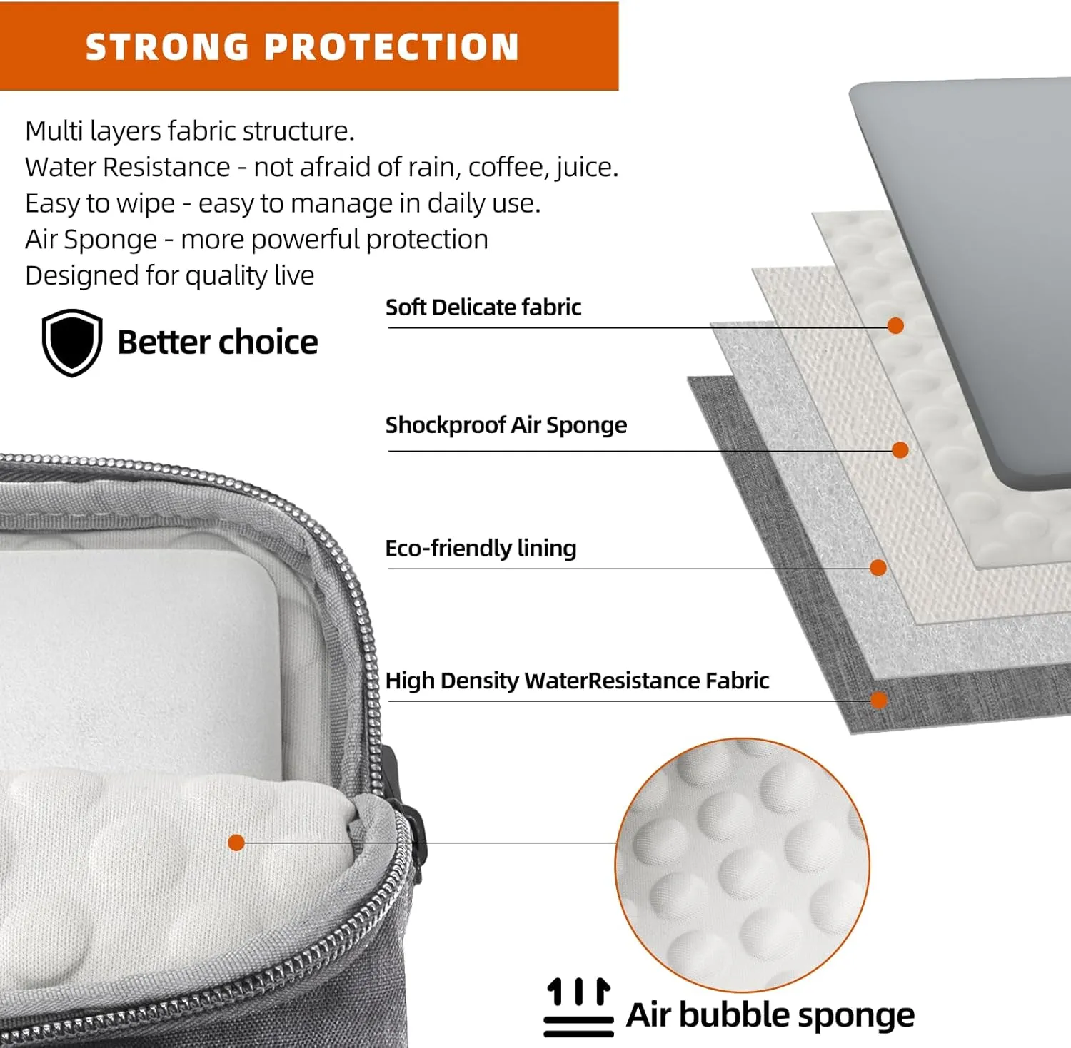 KINGSLONG Slim 17.3 inch Laptop Bag Sleeve Carrying Case with Shoulder Strap, Notebook Ultrabooks Computer Handbag Cover for Men Women Fit for Acer Asus Lenovo HP Toshiba Grey