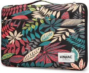 Kinmac 360 Degree Protective Laptop Sleeve Case Bag with Handle for MacBook Air 15 inch and 15 inch-15.6 inch HP Lenovo Dell ASUS Acer Notebook Computer (Black Maple)
