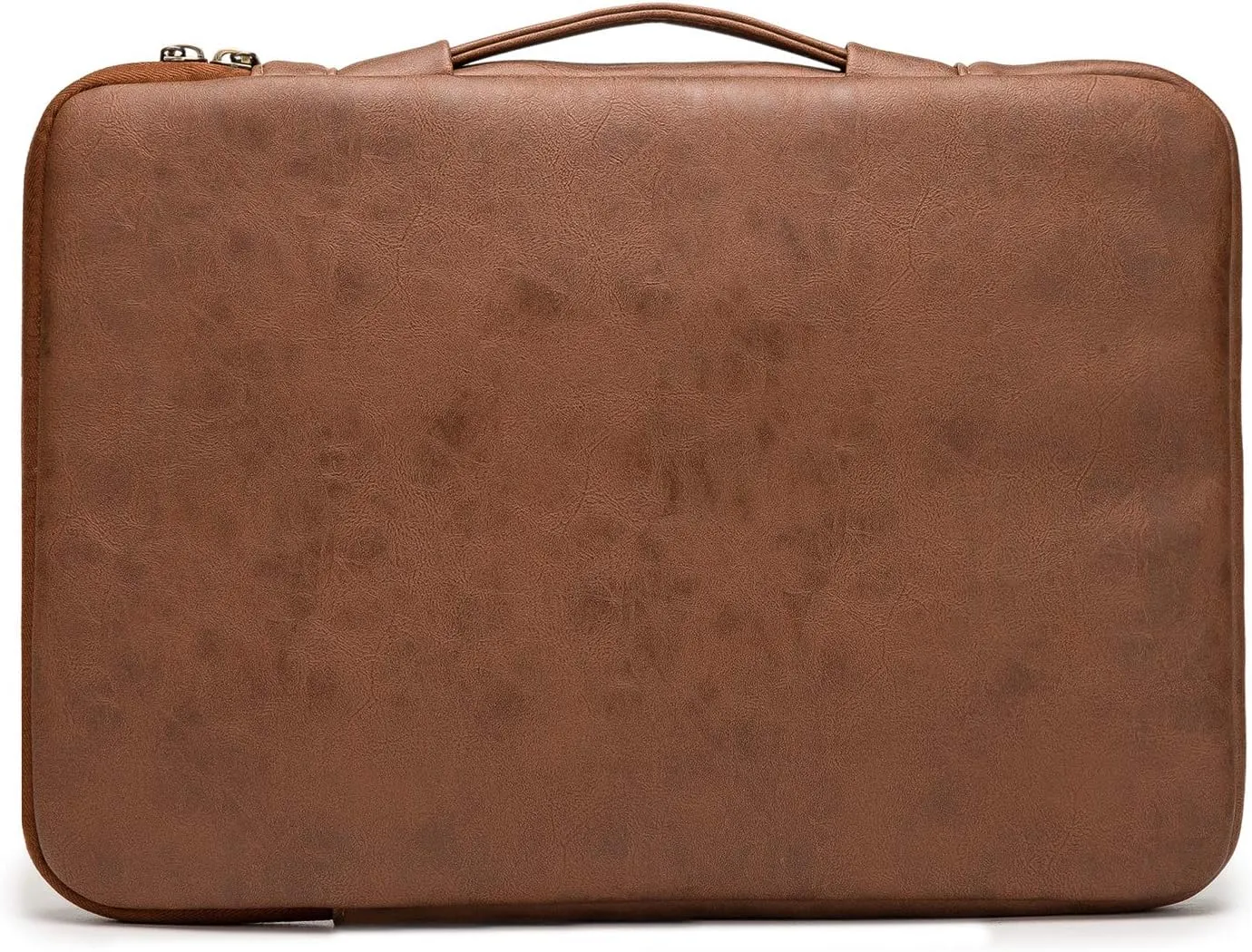 Kinmac 360° Heavy Duty Protective Laptop Computer Sleeve case Bag Cover with Handle for MacBook Pro 14 inch,14 inch-14.4 inch HP Lenovo Dell ASUS Acer Laptop (Coffee PU)