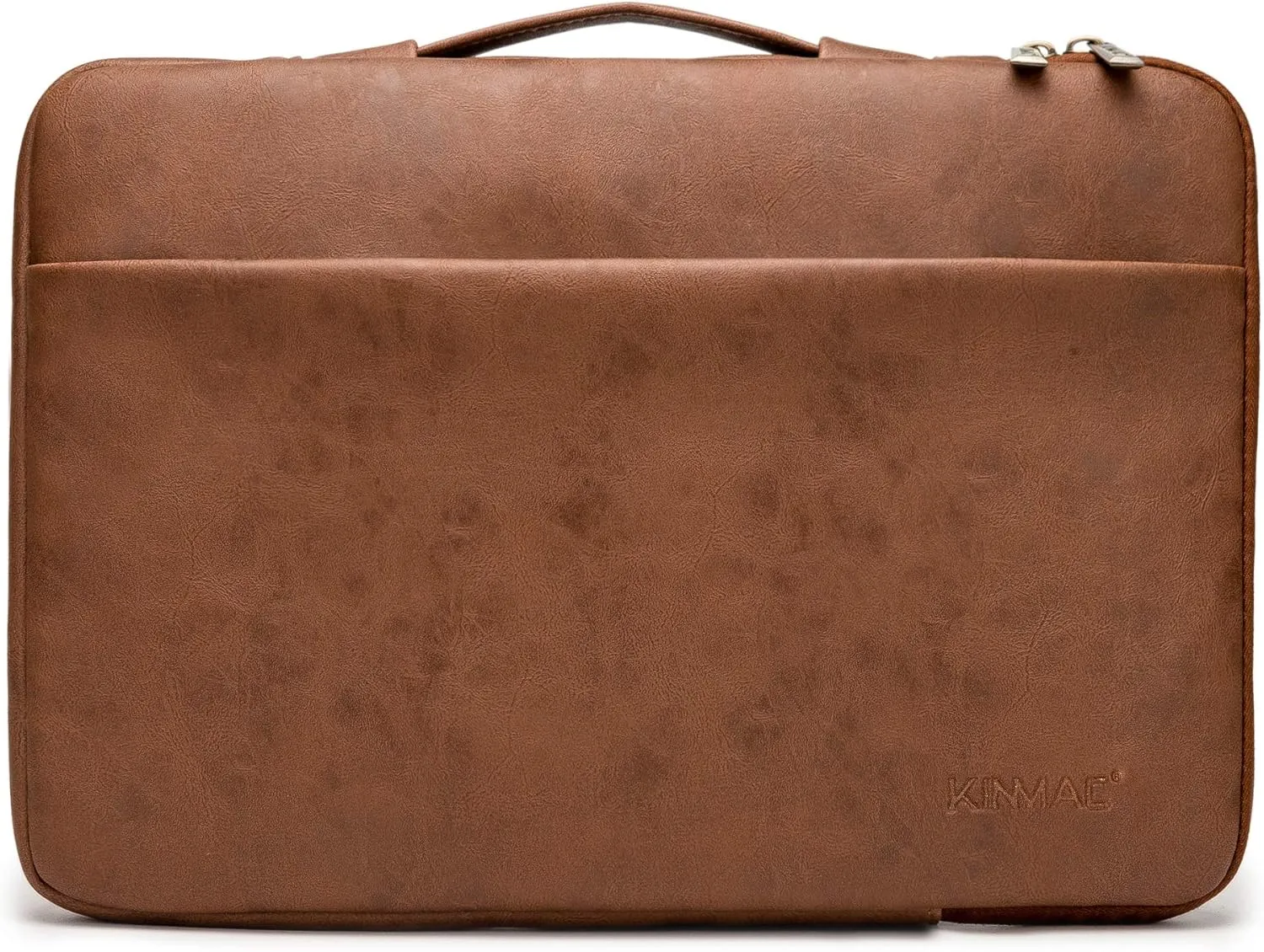 Kinmac 360° Heavy Duty Protective Laptop Computer Sleeve case Bag Cover with Handle for MacBook Pro 14 inch,14 inch-14.4 inch HP Lenovo Dell ASUS Acer Laptop (Coffee PU)