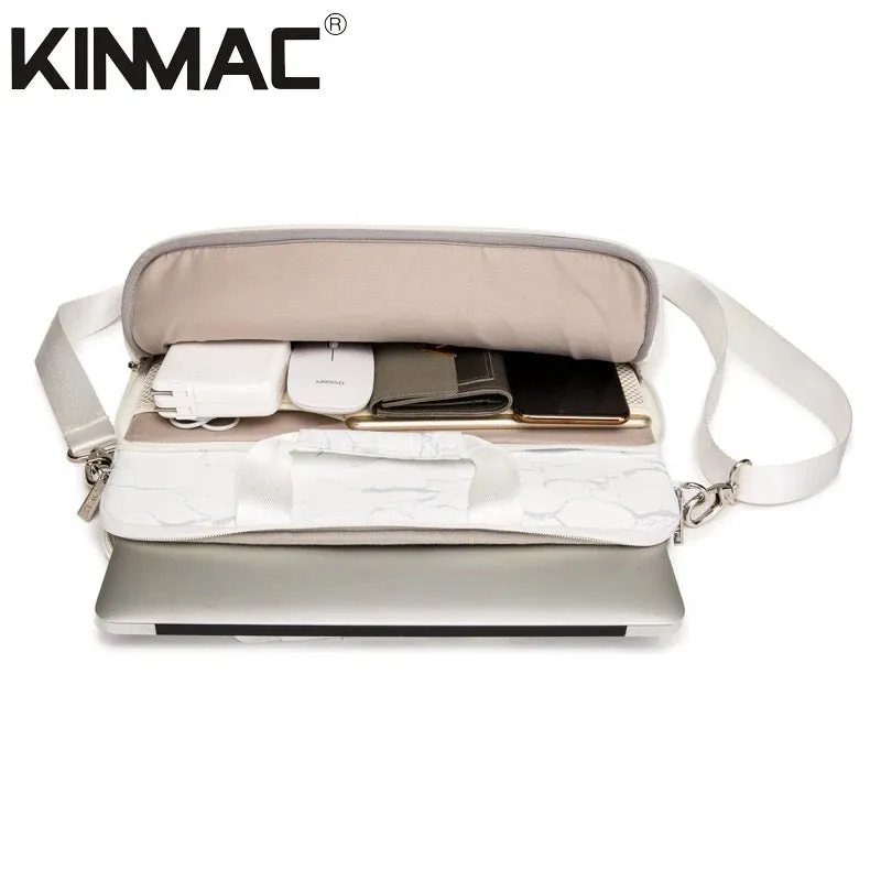 Kinmac 360° Super shockproof  14 Inch Laptop Shoulder Bag ( Eva Bubble protection, Waterproof Fabric, Luggage Strap, Extra Pockets) - Blue