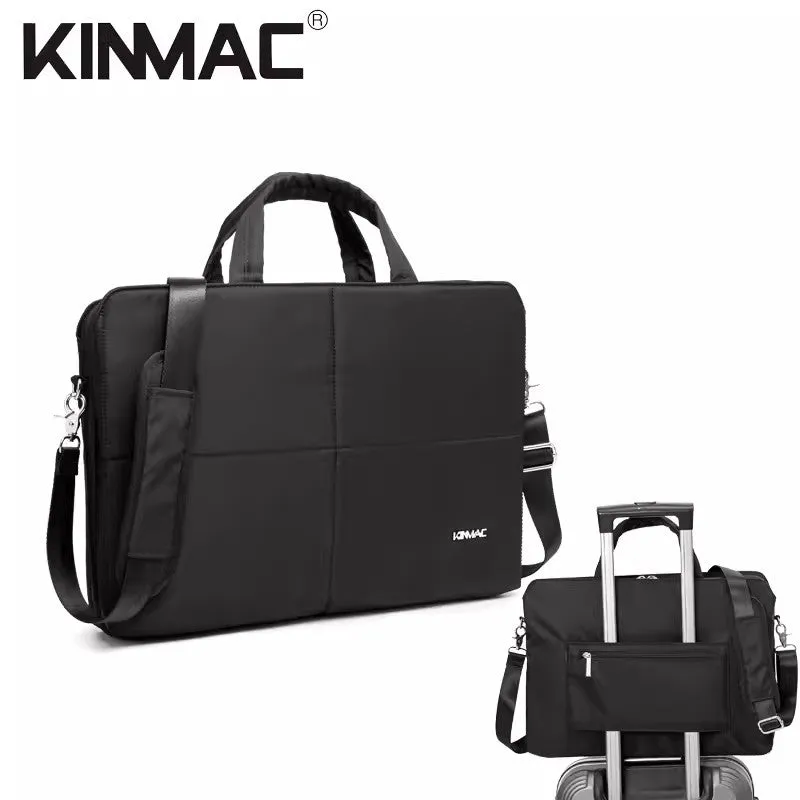 Kinmac 360° Super shockproof  15.6 Inch 3 Compartment Laptop Shoulder Bag ( Eva Bubble protection, Waterproof Fabric, Luggage Strap, Extra Pockets) - Black