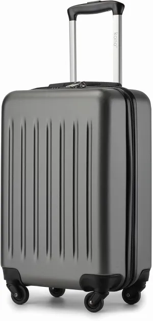 Kono Small Carry on Suitcase 20 Inch Hardside Carry on Luggage Suitcase with Spinner Wheels, Lightweight Rolling Cabin Suitcase for Airplanes Travel (Grey, For 1-3 Days Travel)