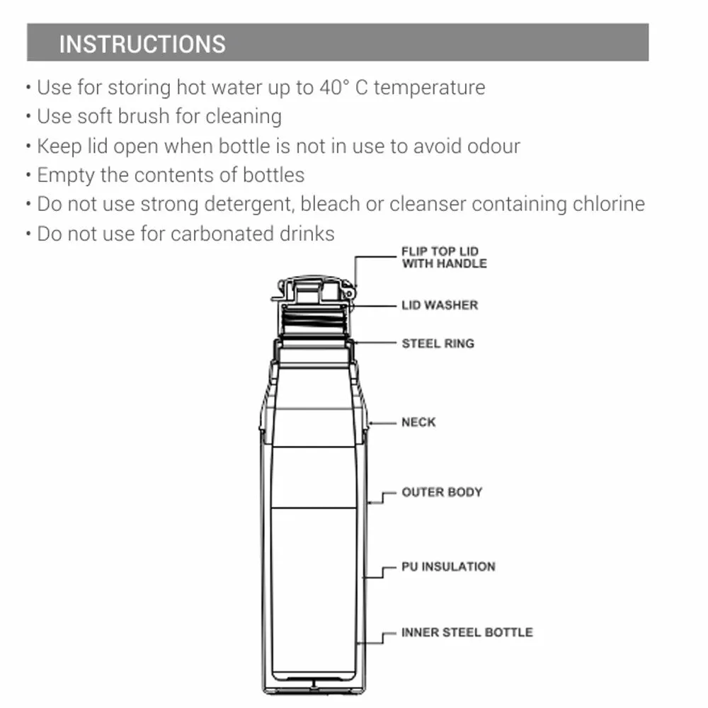 Kool Steelight Stainless Steel Bottle (Milton)