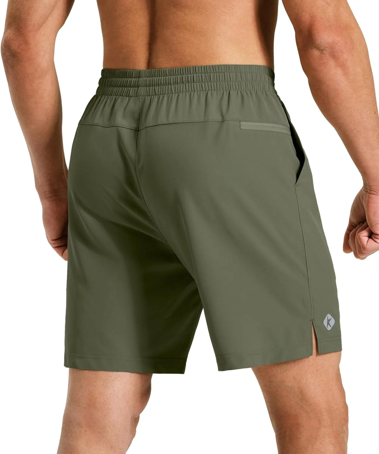 Ksmien Men's Running Shorts 7 Inch with Zipper Pockets Quick Dry Lightweight Athletic Shorts for Workout Gym Basketball