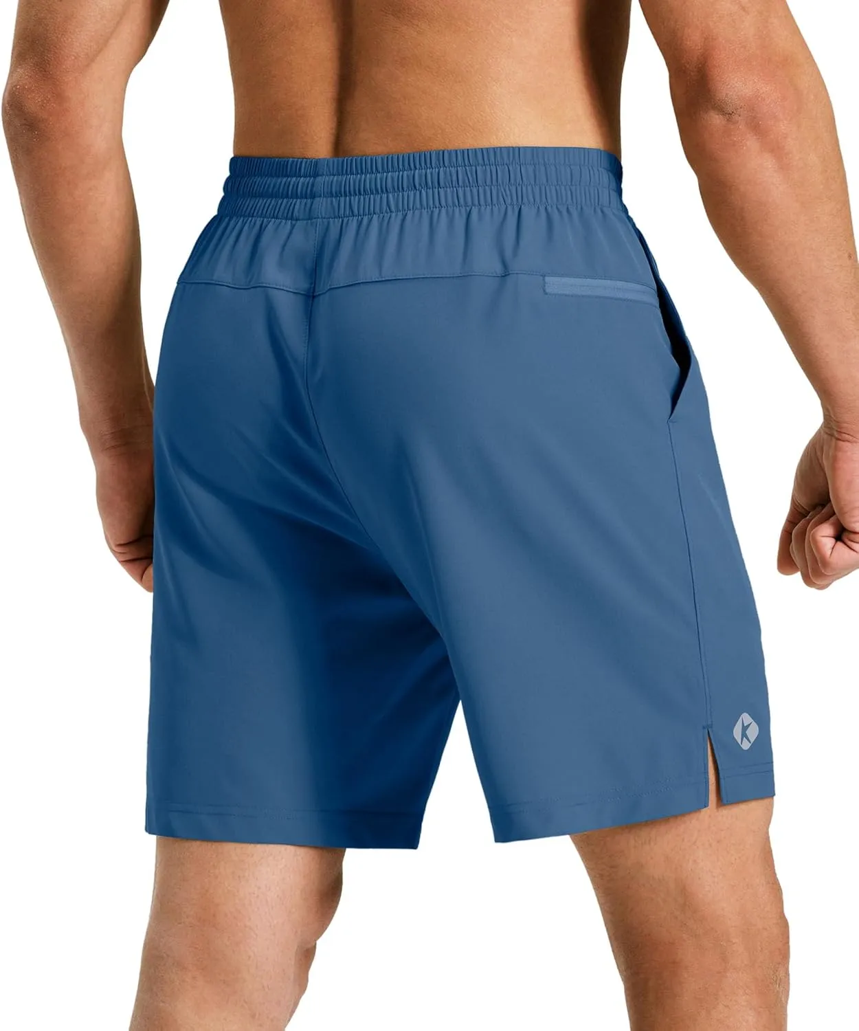 Ksmien Men's Running Shorts 7 Inch with Zipper Pockets Quick Dry Lightweight Athletic Shorts for Workout Gym Basketball