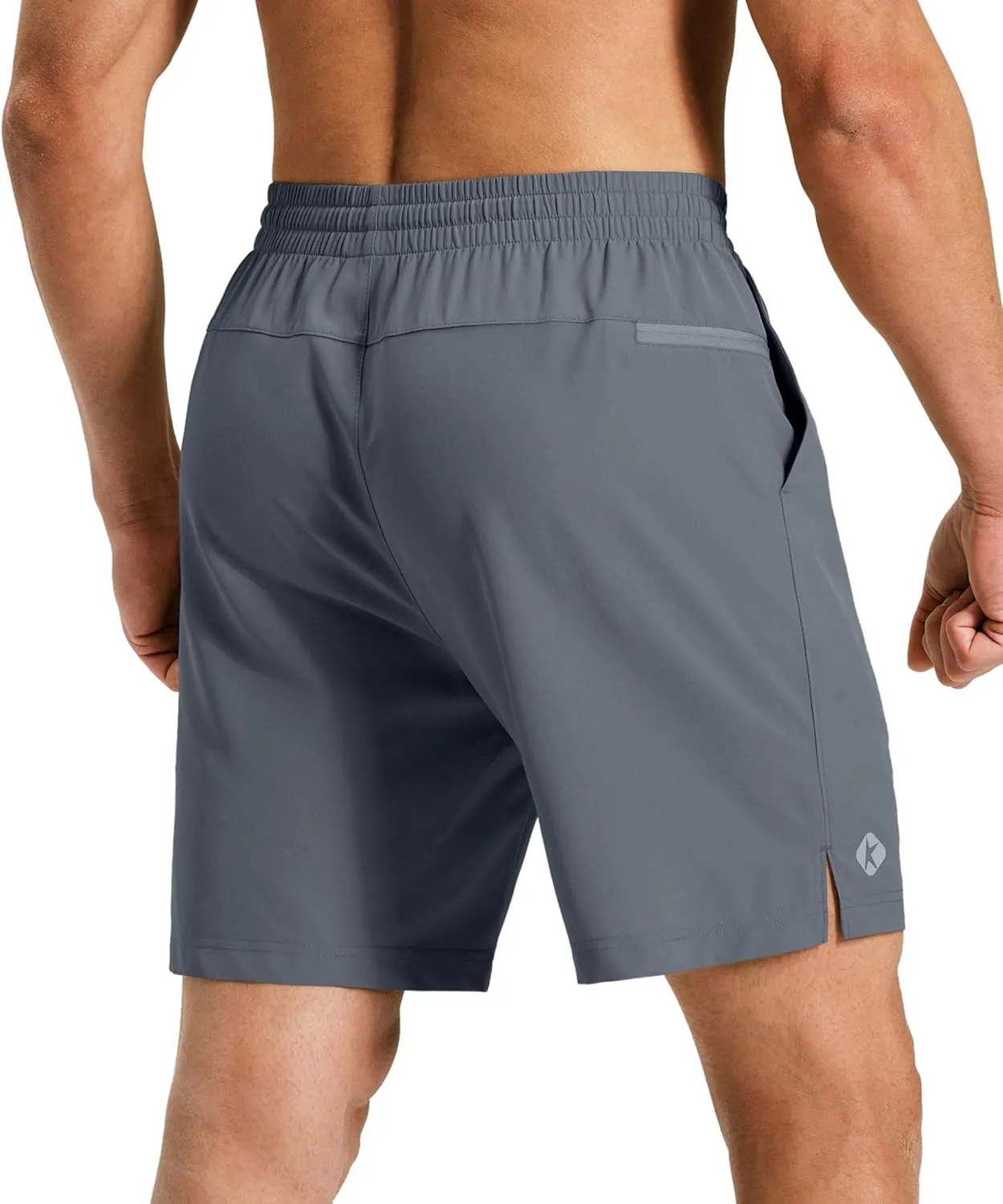 Ksmien Men's Running Shorts 7 Inch with Zipper Pockets Quick Dry Lightweight Athletic Shorts for Workout Gym Basketball