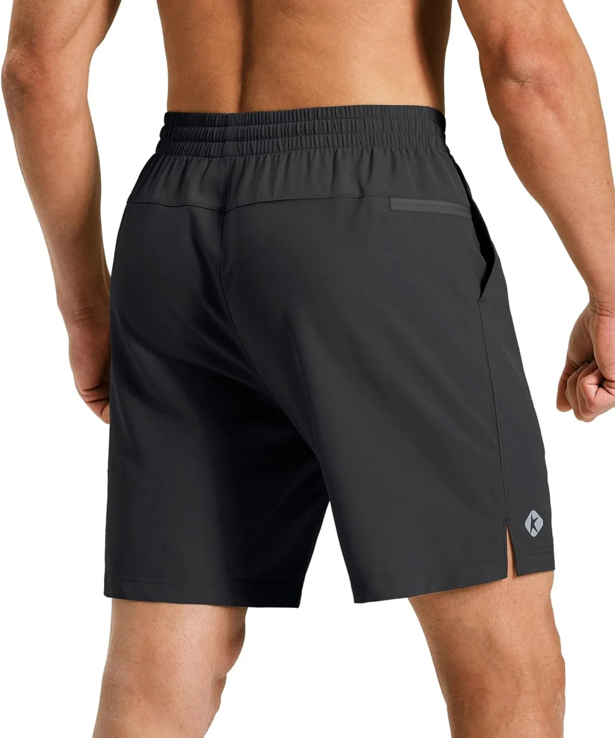 Ksmien Men's Running Shorts 7 Inch with Zipper Pockets Quick Dry Lightweight Athletic Shorts for Workout Gym Basketball